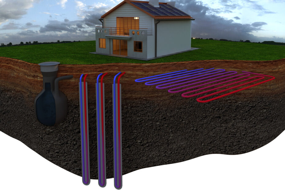 Geothermie Regenwassernutzung und Erdwärmepumpe