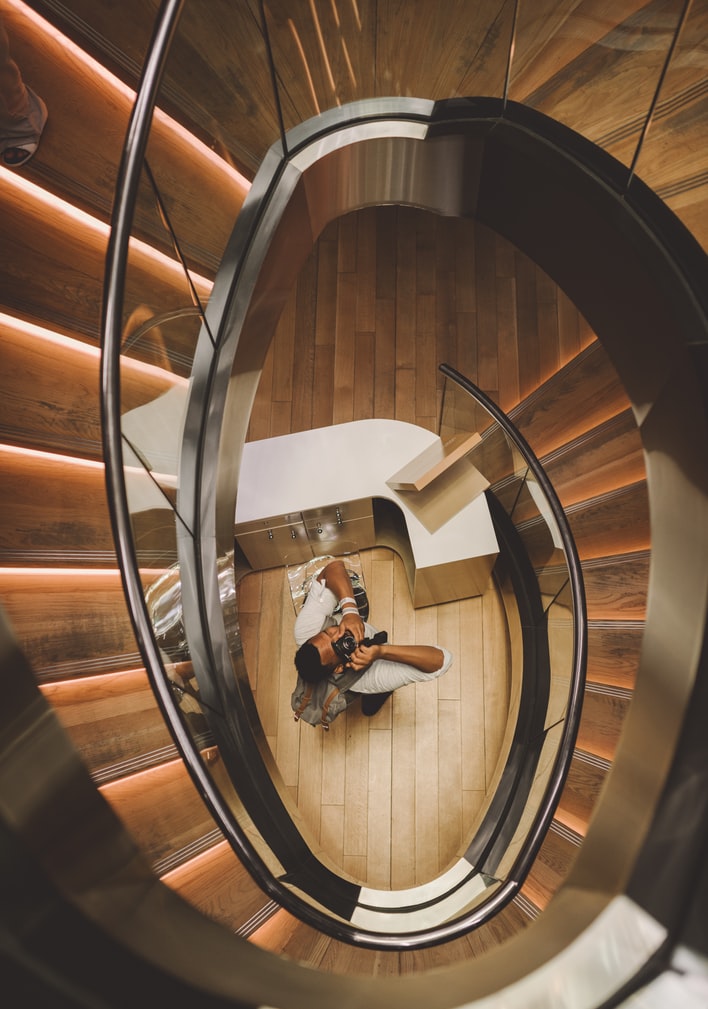 Wendeltreppe in einem Haus