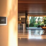 Modernes, intelligentes Thermostat, das den Komfort in einem zeitgemäßen Wohnraum erhöht.